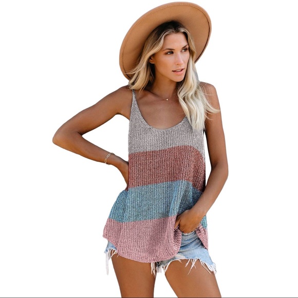 🆕 Multicolor Metallic Cami Tank Top - Picture 5 of 7